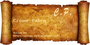 Cziner Petra névjegykártya